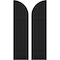 Ekena Millwork Americraft 4-Board (2 Batten) Wood Joined Board-n-Batten Shutters w/ Arch Top, ARW101BQ414X77BLH, PR ARW101BQ414X77BLH - alternate 1